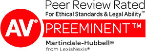 AV Preeminent Peer Review Rated Martindale Hubbell badge