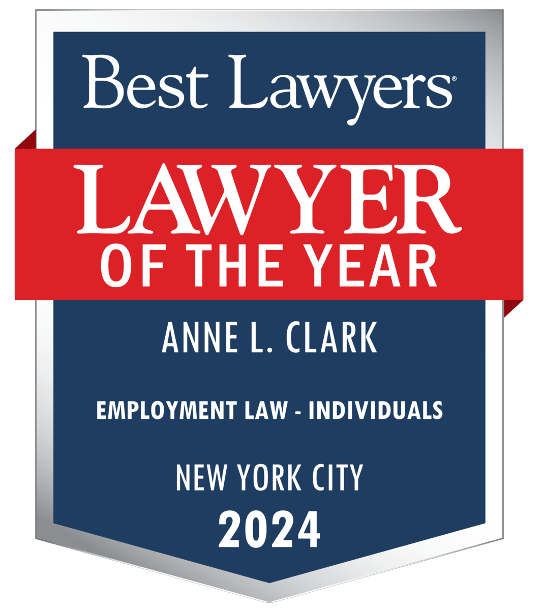 Best Lawyers - _Lawyer of the Year_ Contemporary Logo Best Lawyers of the Year Anne L. Clark